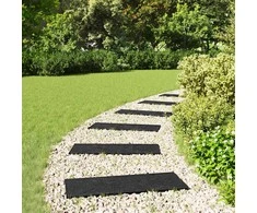 Žingsnių akmuo 6 pcs Juodas 60,5 x 25 x 2 cm Guma