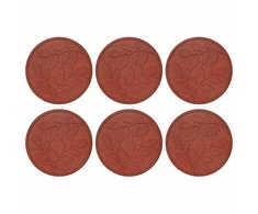 Žingsnių akmuo 6 pcs Raudona Ø 44 x 2 cm Guma