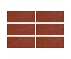 Žingsnių akmuo 6 pcs Raudona 60,5 x 25 x 2 cm Guma
