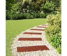 Žingsnių akmuo 6 pcs Raudona 60,5 x 25 x 2 cm Guma