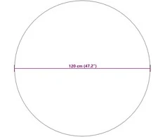 Vidinis kilimas LUGO Kremas ir pilka Ø 120 CM Poliesteris
