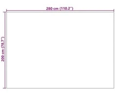 Vidinis kilimas LUGO Kremas ir pilka 280 x 200 cm Poliesteris