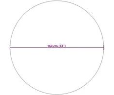 Vidinis kilimas LUGO Kremas ir pilka Ø 160 CM Poliesteris