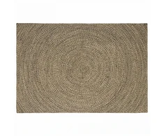 Zoninės kiliminės dangos Natūrali ir juoda 160 x 230 cm Džiutas