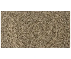 Zoninės kiliminės dangos Natūrali ir juoda 100 x 200 cm Džiutas