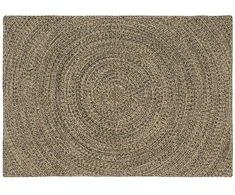 Zoninės kiliminės dangos Natūrali ir juoda 140 x 200 cm Džiutas