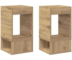 Žurnalinis staliukas 2 pcs Amatininkų ąžuolas 30 x 30 x 56 cm