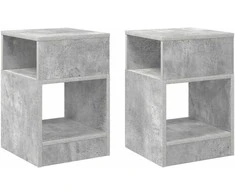 Žurnalinis staliukas 2 pcs Betono pilka 30,5 x 30 x 45 cm