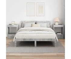 Žurnalinis staliukas 2 pcs Betono pilka 40 x 40 x 56 cm