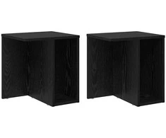 Žurnalinis staliukas 2 pcs Juodas ąžuolas 37 x 32 x 40 cm