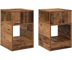 Žurnalinis staliukas 2 pcs Senas medis 30,5 x 30 x 45 cm