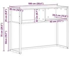 Žurnalinis staliukas Sonoma 100 x 36 x 75 cm Apdirbta mediena