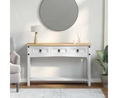 Žurnalinis staliukas su stalčių Corona Balta 114 x 34,5 x 73 cm