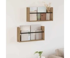 Žurnalų stovas 2 pcs Amatininkų ąžuolas 60 x 12 x 30 cm
