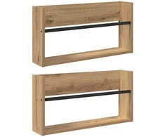 Žurnalų stovas 2 pcs Amatininkų ąžuolas 60 x 12 x 30 cm