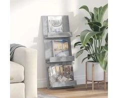 Žurnalų stovas Betono pilka 43 x 11 x 102 cm Apdirbta mediena