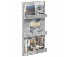 Žurnalų stovas Betono pilka 51 x 11 x 102 cm Apdirbta mediena