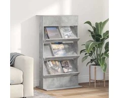 Žurnalų stovas Betono pilka 70 x 41 x 126 cm Apdirbta mediena