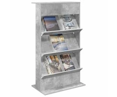 Žurnalų stovas Betono pilka 70 x 41 x 126 cm Apdirbta mediena
