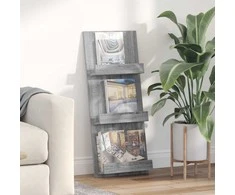 Žurnalų stovas Pilkas Sonoma 43 x 11 x 102 cm Apdirbta mediena