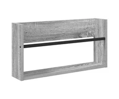 Žurnalų stovas su lentyna 2 pcs Pilkas Sonoma 60 x 12 x 30 cm