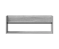 Žurnalų stovas su lentyna 2 pcs Pilkas Sonoma 80 x 12 x 30 cm