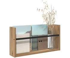 Žurnalų stovas su lentyna Amatininkų ąžuolas 60 x 12 x 30 cm