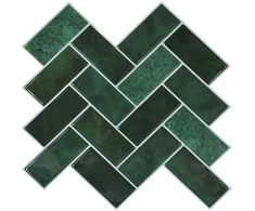 Žuvies kaulo plytelė 10 pcs Tamsiai žalia 30 x 30 cm