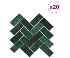 Žuvies kaulo plytelė 20 pcs Tamsiai žalia 30 x 30 cm