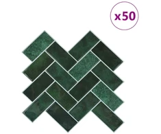 Žuvies kaulo plytelė 50 pcs Tamsiai žalia 30 x 30 cm
