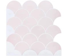 Žuvies žvynų plytelė 50 pcs Šviesiai rožinė 30 x 30 cm