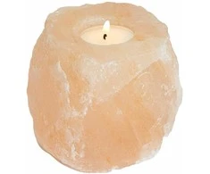 Druskos akmens tealight laikikliai Rožinė Druskos akmuo