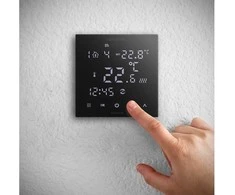 AURATON PICTOR DS savaitinis, 2 davikliu, programuojamas laidinis termostatas, Spalva: Juoda