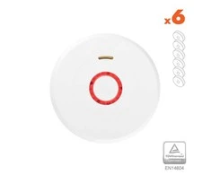 Dūmų detektorius XP-650s, su integruota 10 metų baterija 3V (6 vnt.)