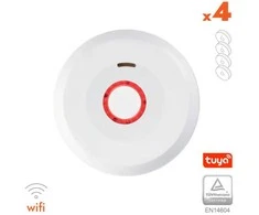 Dūmų detektorius XP-750W su WIFI, integruota 10 metų baterija 3V (4 vnt.)