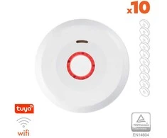 Dūmų detektorius XP-750W su WIFI, integruota 10 metų baterija 3V (10 vnt.)