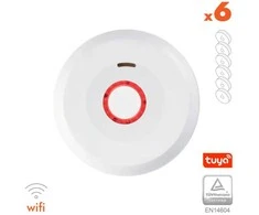 Dūmų detektorius XP-750W su WIFI, integruota 10 metų baterija 3V (6 vnt.)