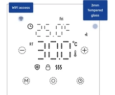 Grand Meyer® TSM-20 Programuojamas termostatas su WIFI, laidinis, savaitinis, potinkinis, 230V, 20A
