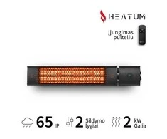 Infraraudonųjų spindulių šildytuvas Heatum H2000R URBAN Juodas