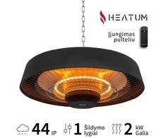 Infraraudonųjų spindulių šildytuvas Heatum H2000R VERSE Sidabrinis