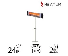 Pastatomas Infraraudonųjų spindulių šildytuvas Heatum H2000 OPTIM su vienkoju stovu