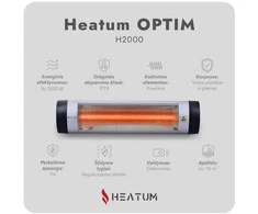 Pastatomas Infraraudonųjų spindulių šildytuvas Heatum H2000 OPTIM su trikoju stovu