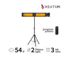 Pastatomas Infraraudonųjų spindulių šildytuvas Heatum H3000R EMPIRE su trikoju stovu