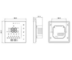 Programuojamas patalpos termostatas Konveka TW24, WiFi, potinkinis, 24V, Spalva: Juoda