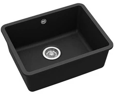 Compotexa Akmens masės plautuvė HELIKA Arca SQA102W, Silicsana spalva: Juoda | Juodas metallic 601