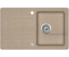Aquasanita Compotexa Akmens masės plautuvė HELIKA Notus SQ101AW Pilka| Aliumetallic 202