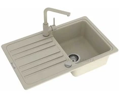 Aquasanita Compotexa Akmens masės plautuvė HELIKA Notus SQ101AW Pilka| Aliumetallic 202
