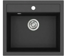 Compotexa Akmens masės plautuvė HELIKA Quadro SQQ100W, Silicsana spalva: Grafitas | Graphite 222