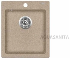 Plautuvė AQUASANITA SIMPLEX SQS100W 601 Juodas - Metallic, uždaromas ventilis