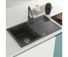 Aquasanita Compotexa Akmens masės plautuvė HELIKA Tesa SQT101AW Pilka| Aliumetallic 202